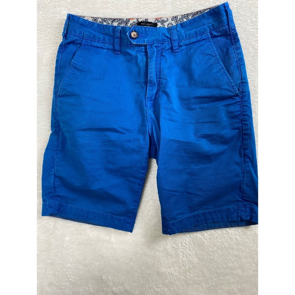 Ted Baker London Blue Shorts Chino Casual Summer Mens Size 28R‎ **READ**